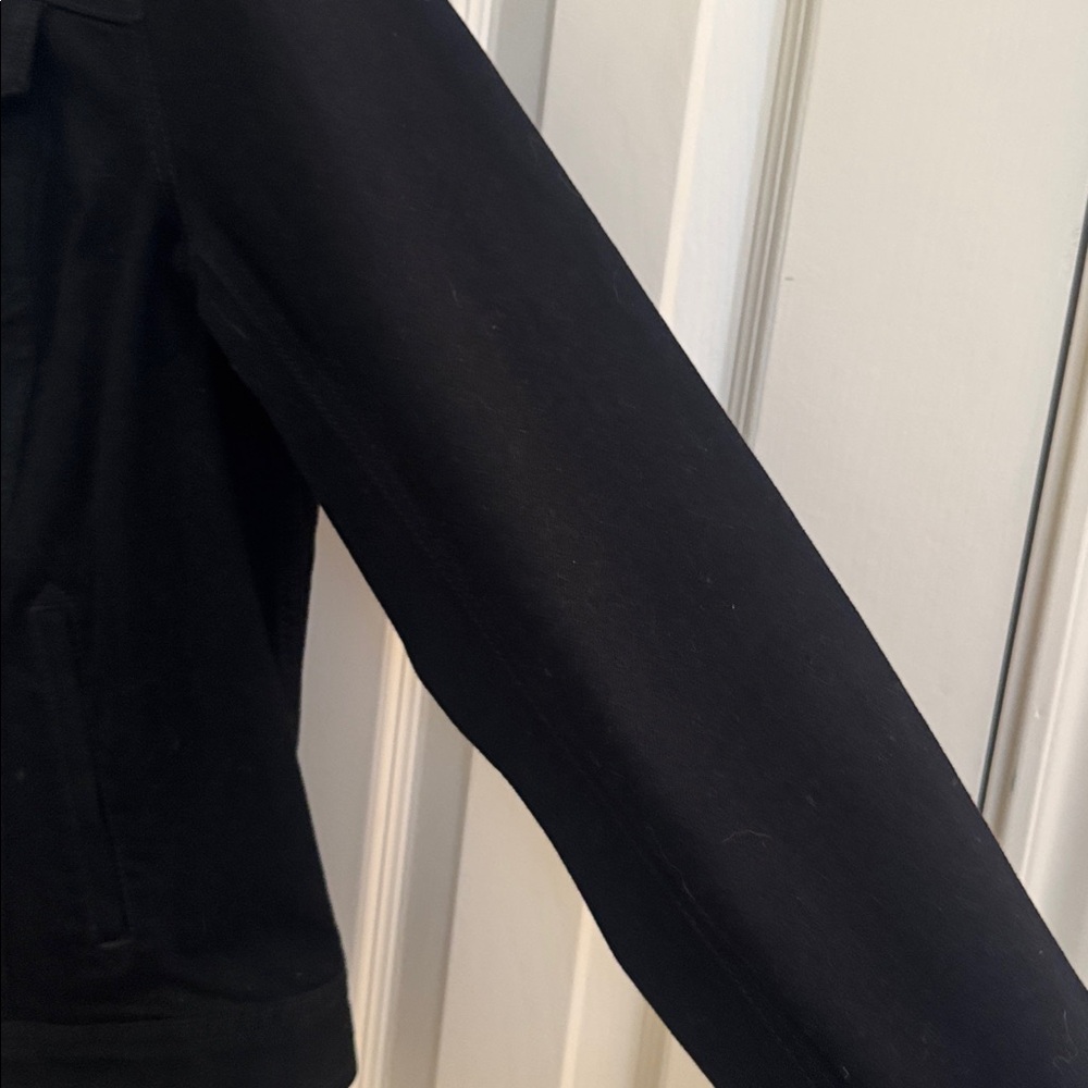LIKE NEW, Talbots black denim jean jacket. - Picture 5 of 7